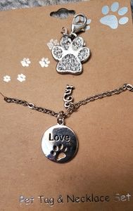 Pet Tag and Necklace Set NWOT